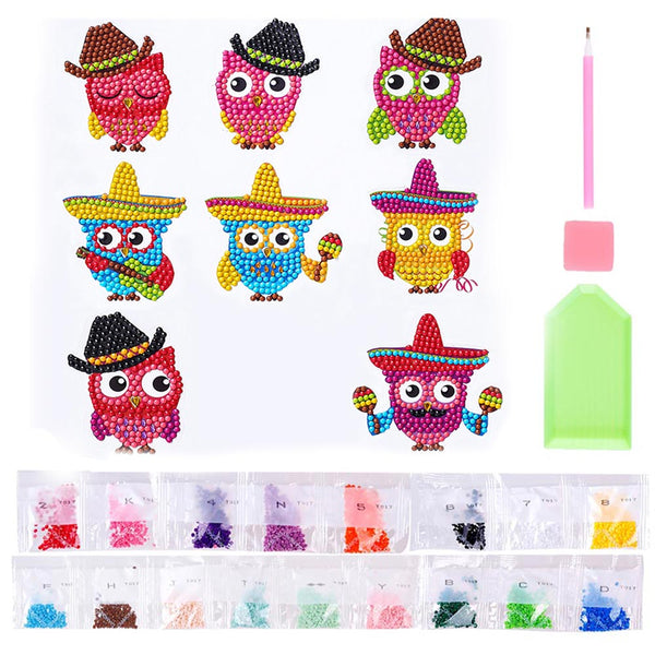 5D Diamond Painting Sticker Set Owls