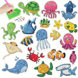 5D Diamond Painting Sticker Set with Sea Animals for Kids
