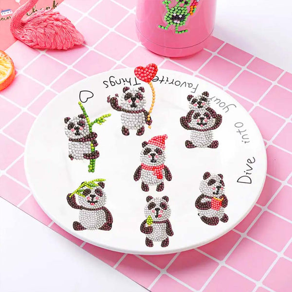 5D Diamond Painting Sticker Set Pandas