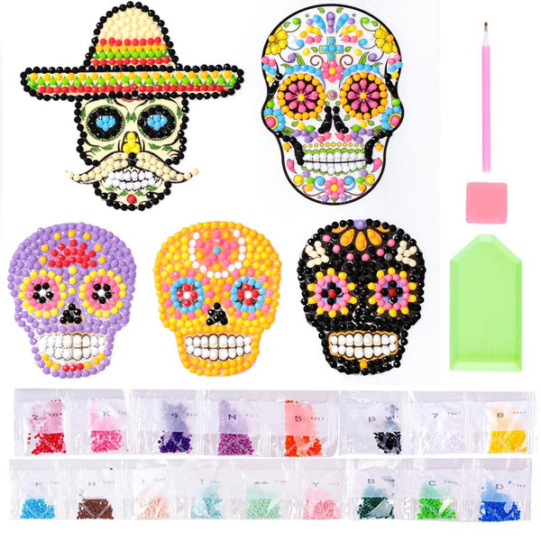 5D Diamond Painting Sticker Set Skull