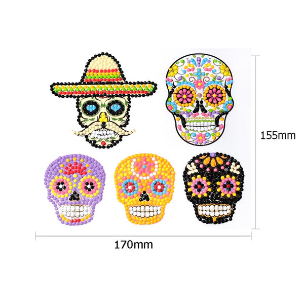 5D Diamond Painting Sticker Set Skull
