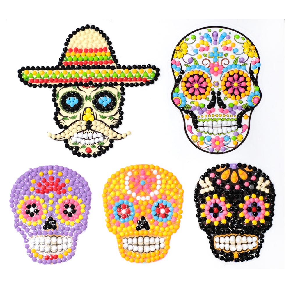 5D Diamond Painting Sticker Set Skull