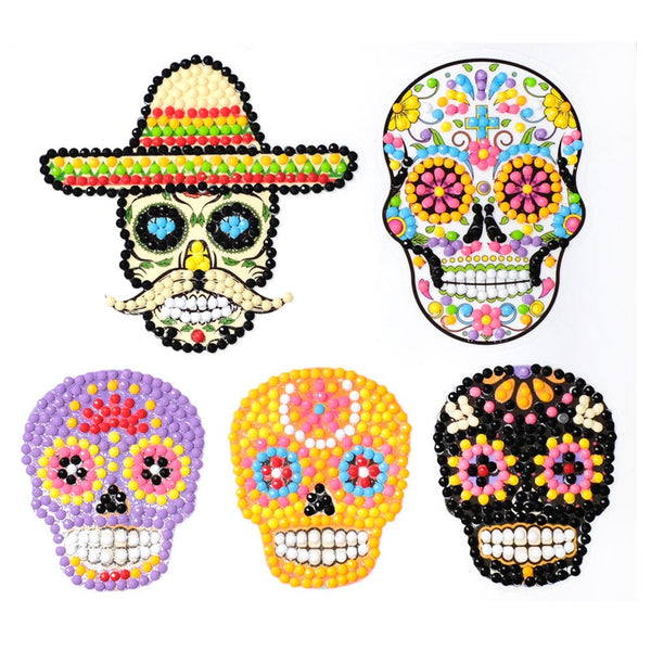 5D Diamond Painting Sticker Set Skull