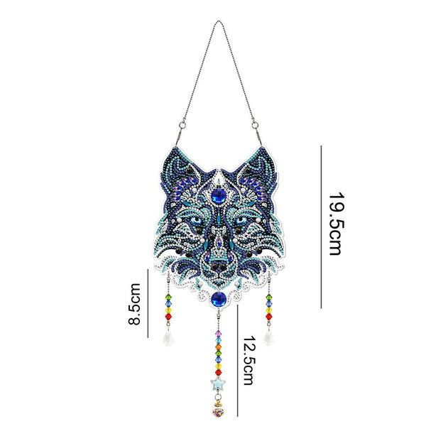 5D Diamond Painting Car Mirror Hanger Wolf
