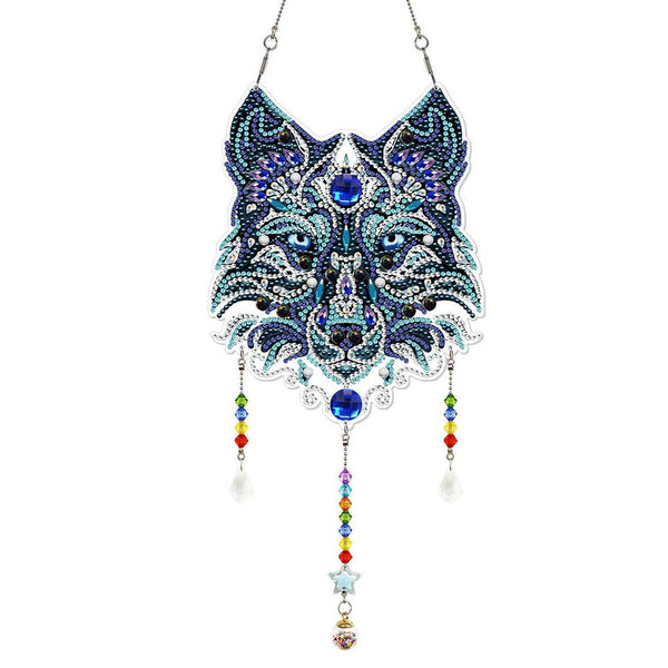 5D Diamond Painting Car Mirror Hanger Wolf