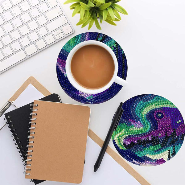 5D Diamond Painting Coaster Aurora