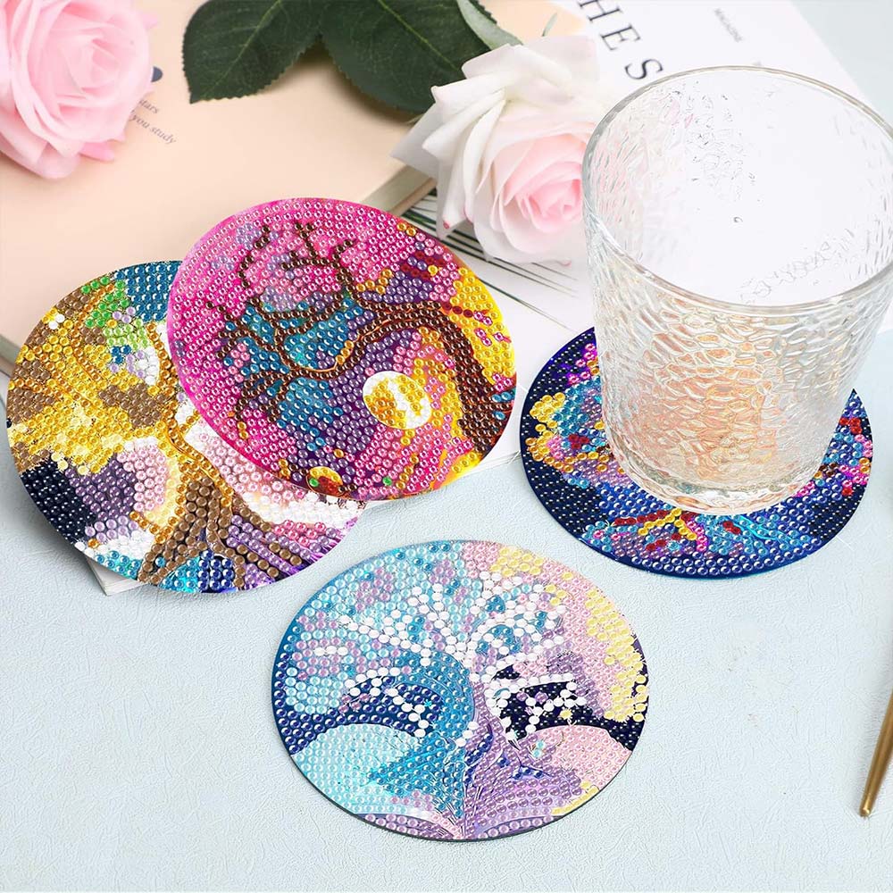 5D Diamond Painting Coaster with Tree of Life