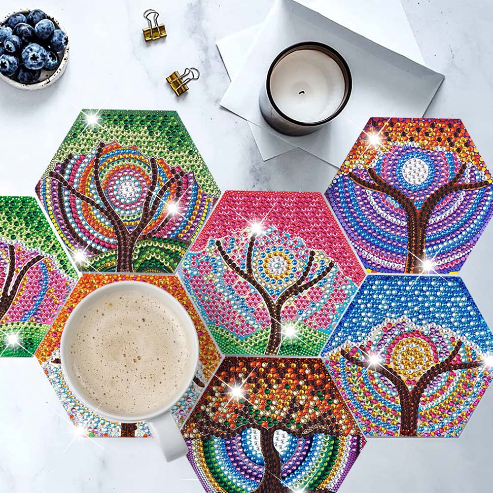 5D Diamond Painting Coaster Tree of Life