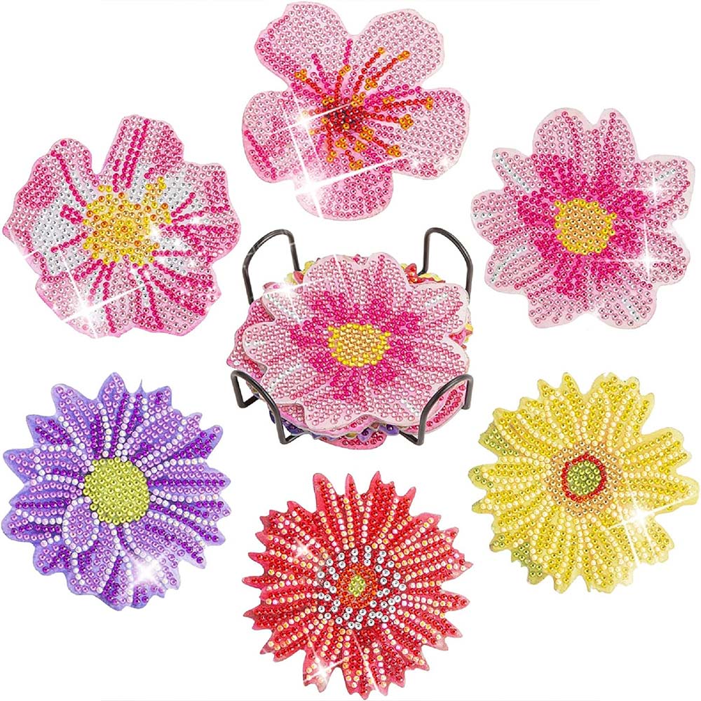5D Diamond Painting Coaster Flowers