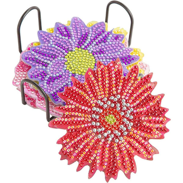 5D Diamond Painting Coaster Flowers