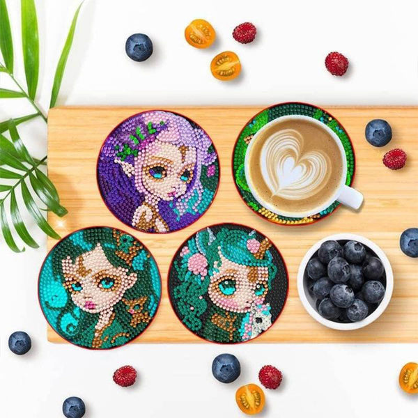 5D Diamond Painting Coaster Elves