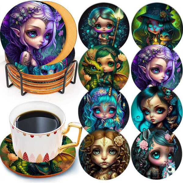 5D Diamond Painting Coaster Elves
