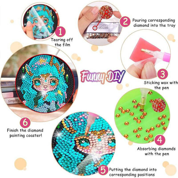 5D Diamond Painting Coaster Elves