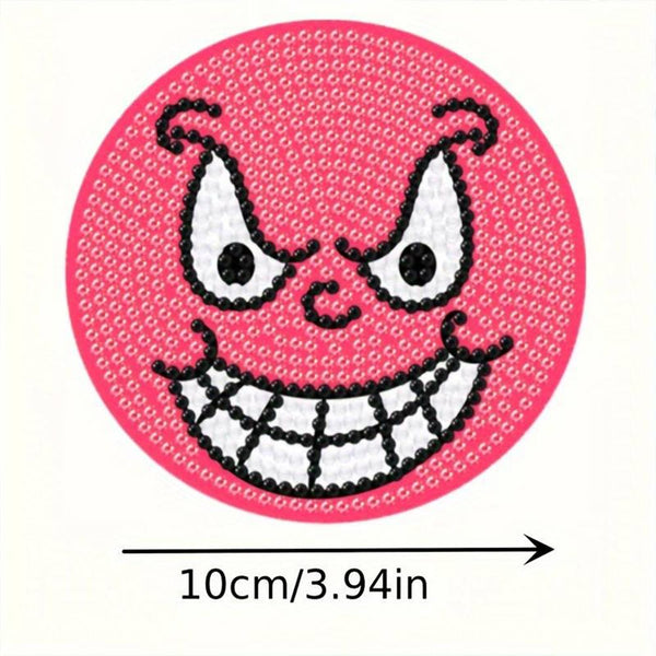 5D Diamond Painting Coaster Emoji 8 Pieces