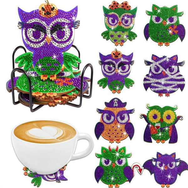 5D Diamond Painting Coaster Owls