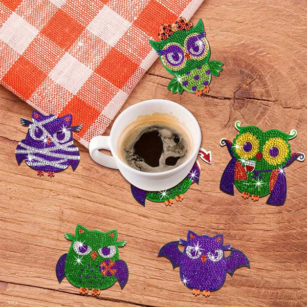 5D Diamond Painting Coaster Owls