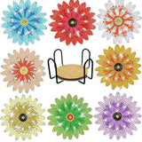 5D Diamond Painting Coaster Colored Flowers
