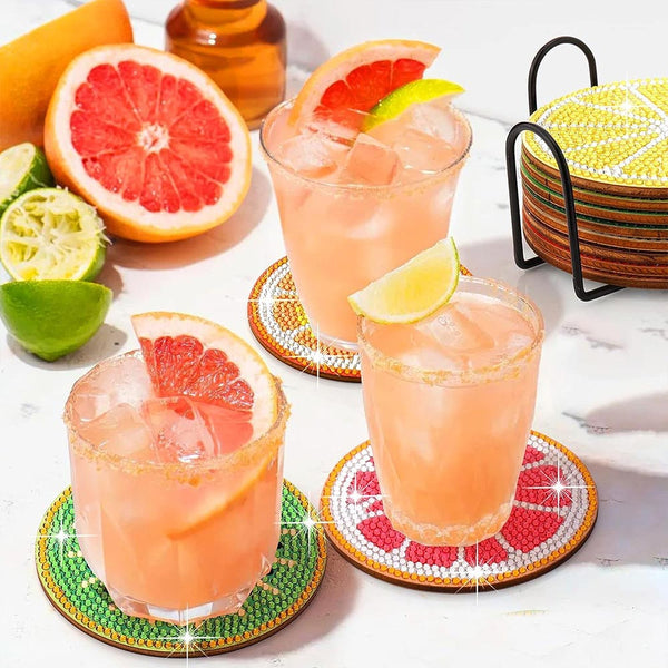 5D Diamond Painting Coaster Fruits