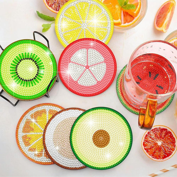 5D Diamond Painting Coaster Fruits