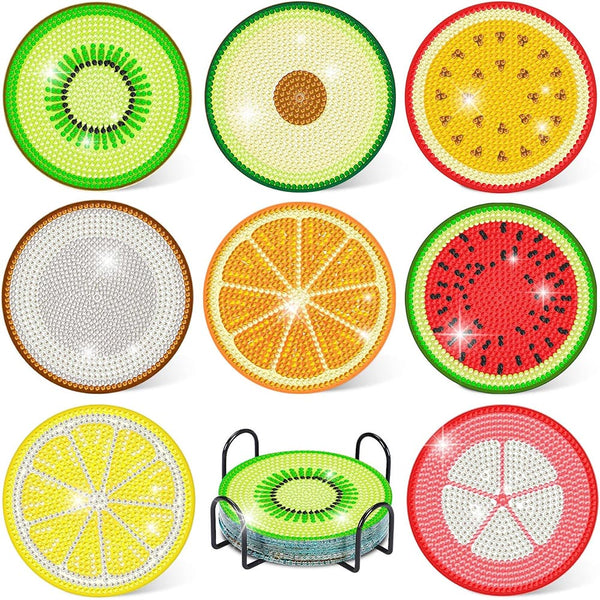 5D Diamond Painting Coaster Fruits