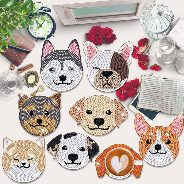 5D Diamond Painting Coaster Dogs