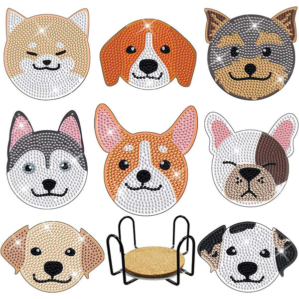 5D Diamond Painting Coaster Dogs