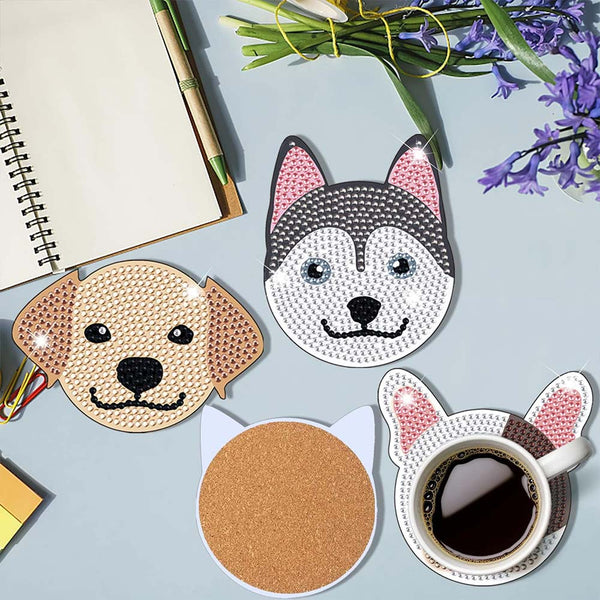5D Diamond Painting Coaster Dogs