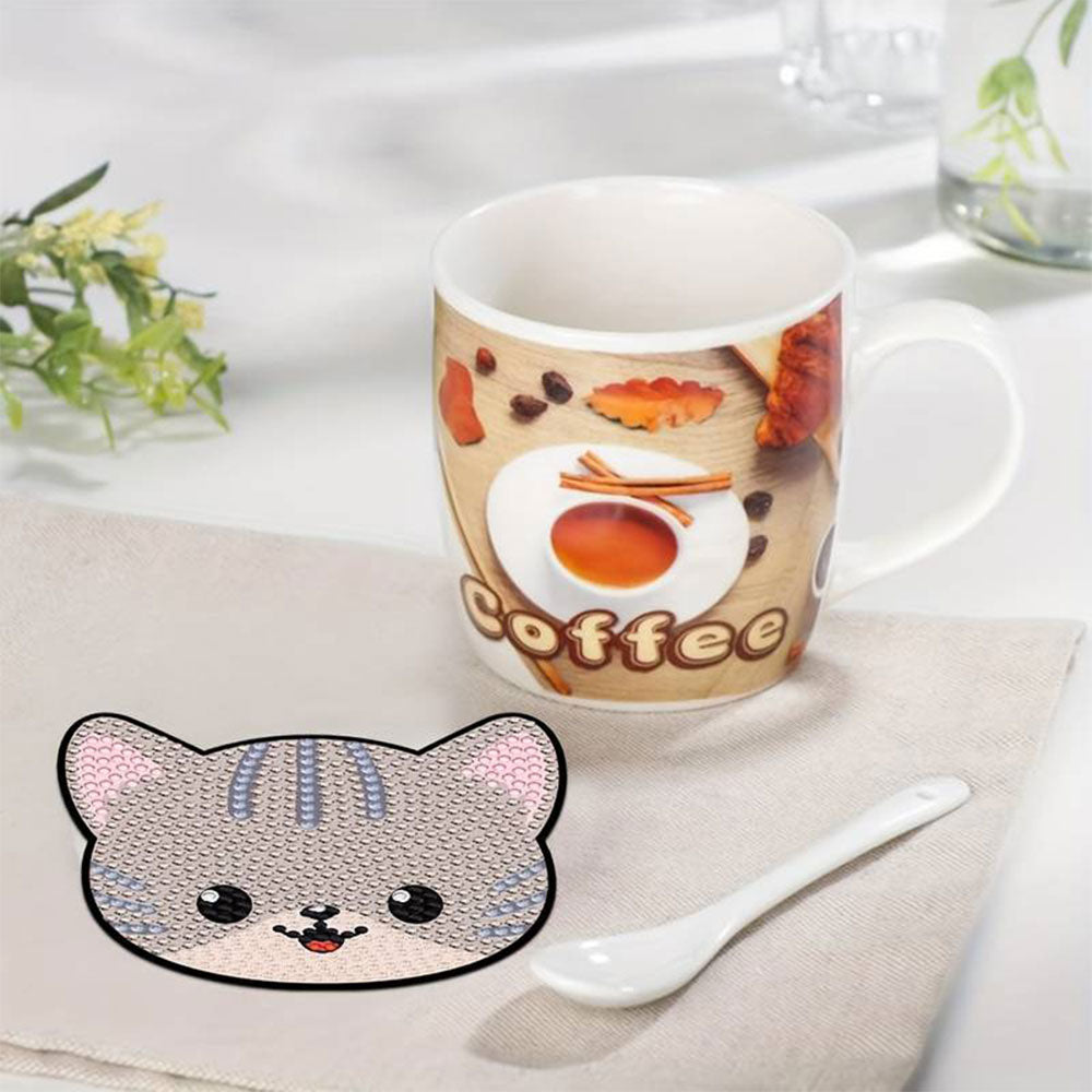 5D Diamond Painting Coaster Cats