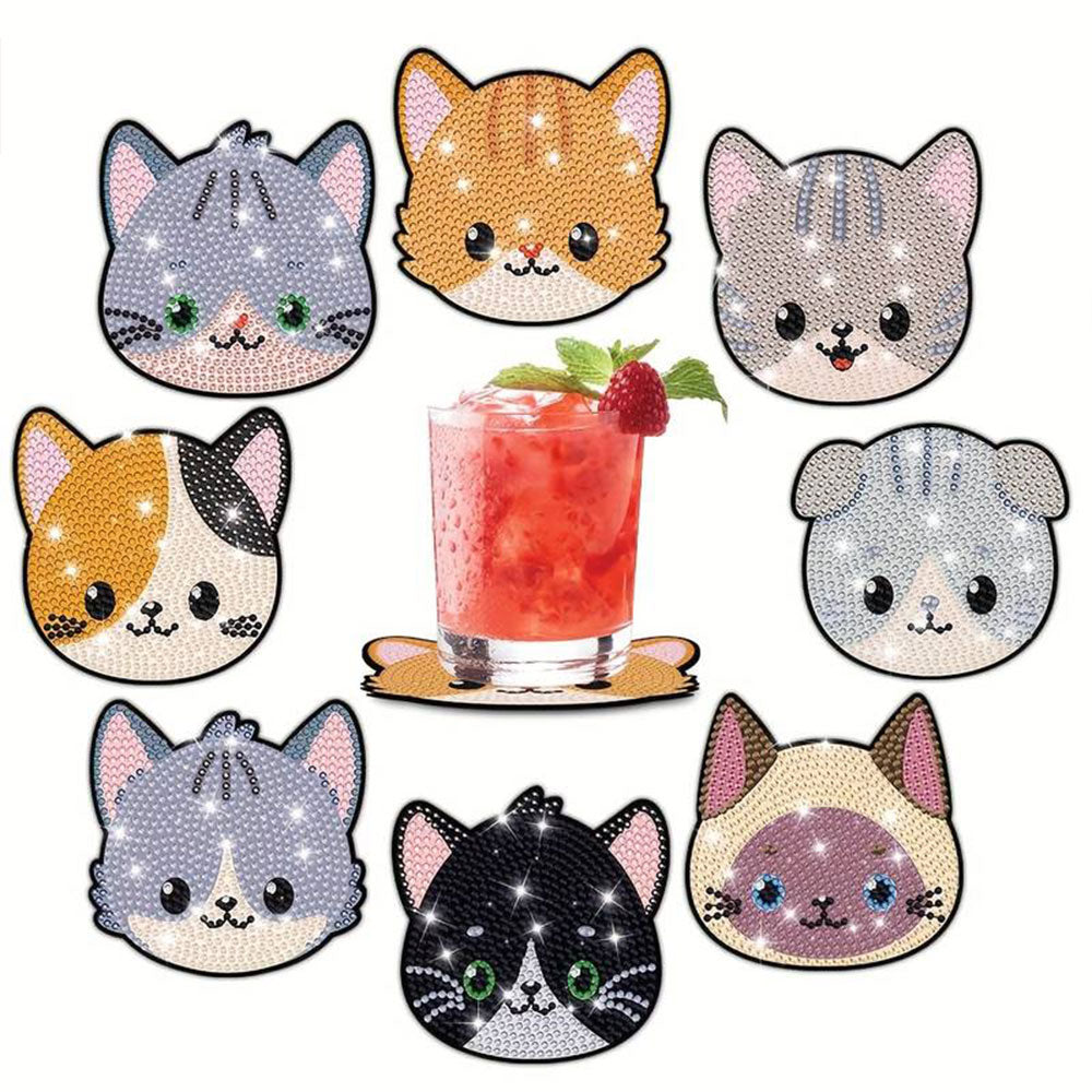 5D Diamond Painting Coaster Cats