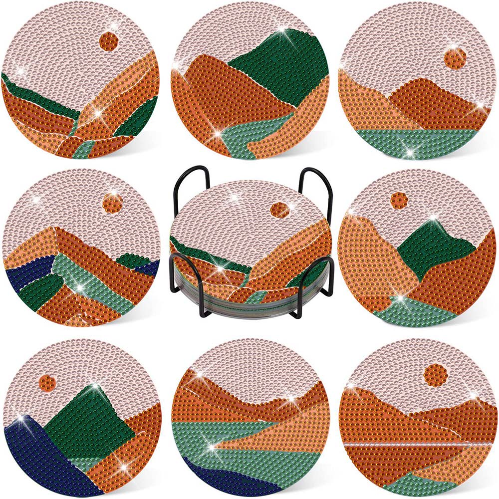 5D Diamond Painting Coaster with Landscape