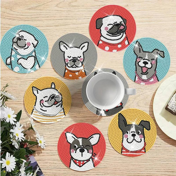5D Diamond Painting Coaster Lucky Dogs