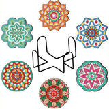 5D Diamond Painting Coaster with Mandala Flowers