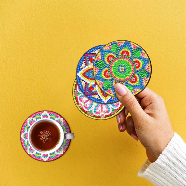 5D Diamond Painting Coaster Mandala design