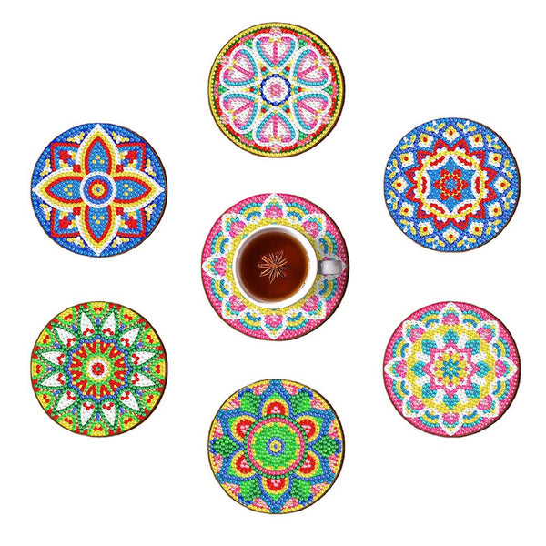 5D Diamond Painting Coaster Mandala design