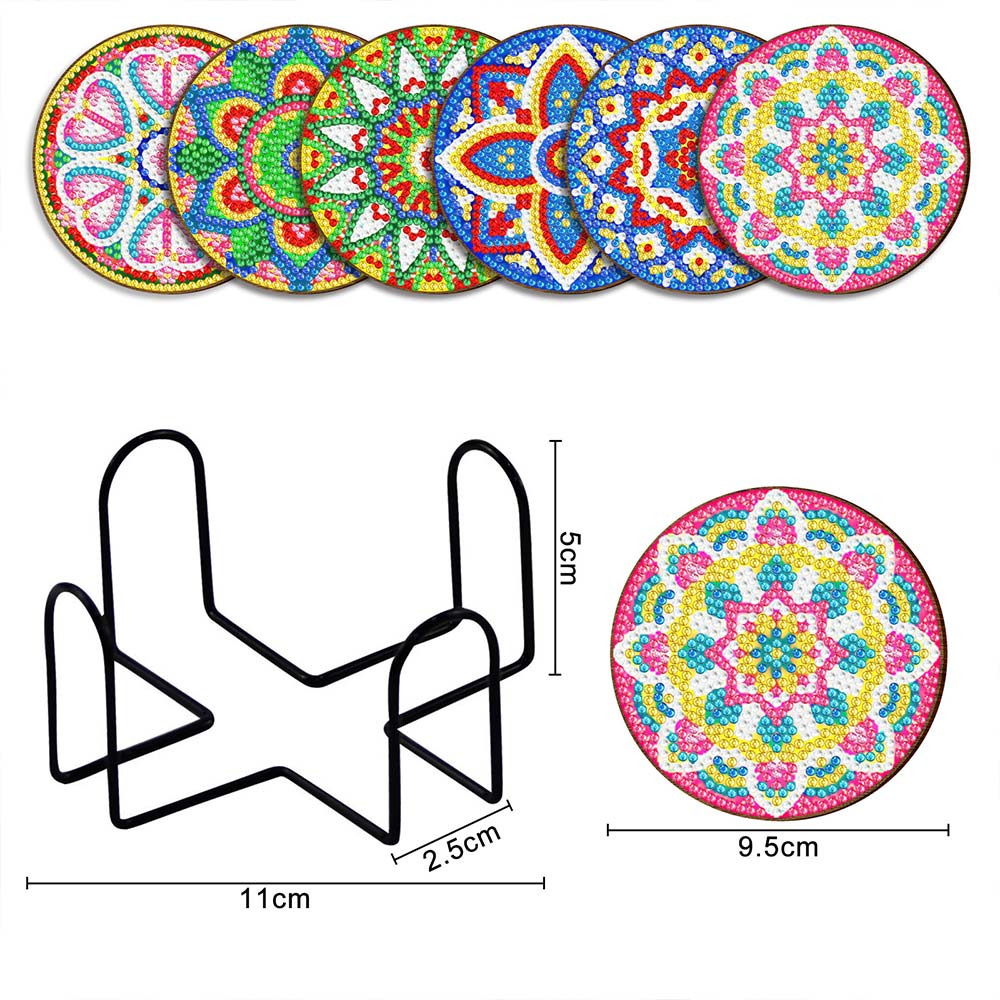 5D Diamond Painting Coaster Mandala design