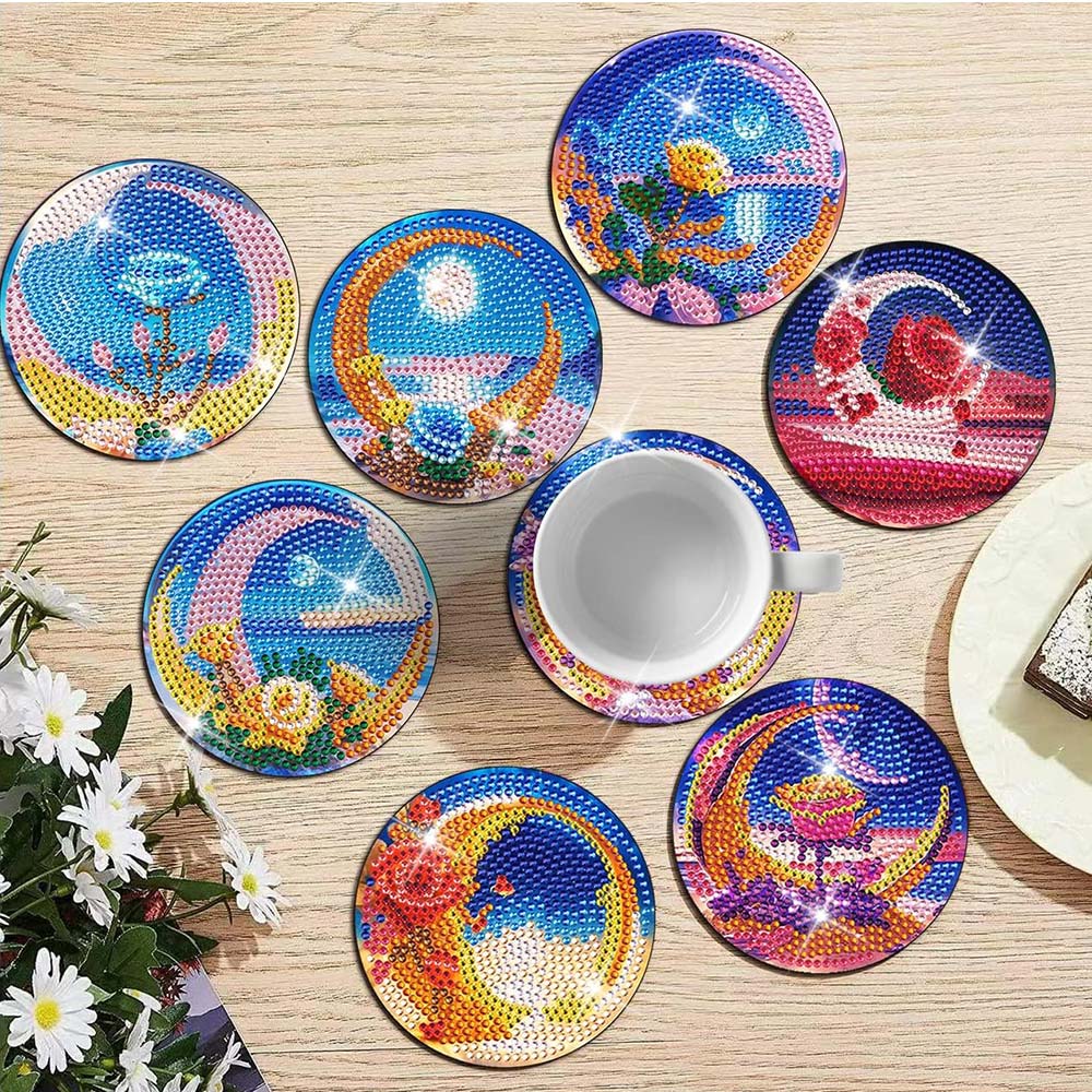 5D Diamond Painting Coaster Moon