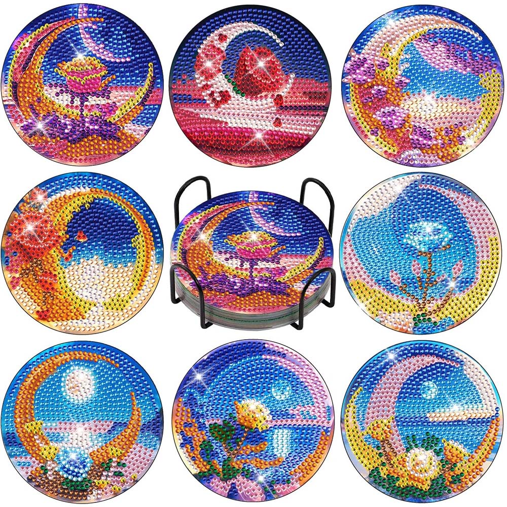 5D Diamond Painting Coaster Moon