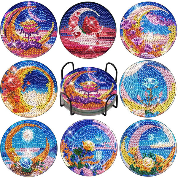 5D Diamond Painting Coaster Moon
