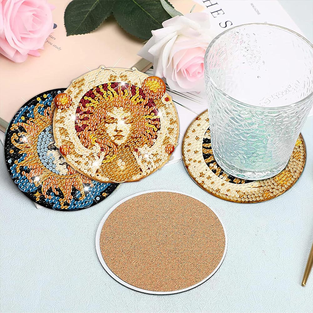 5D Diamond Painting Coaster with Moon