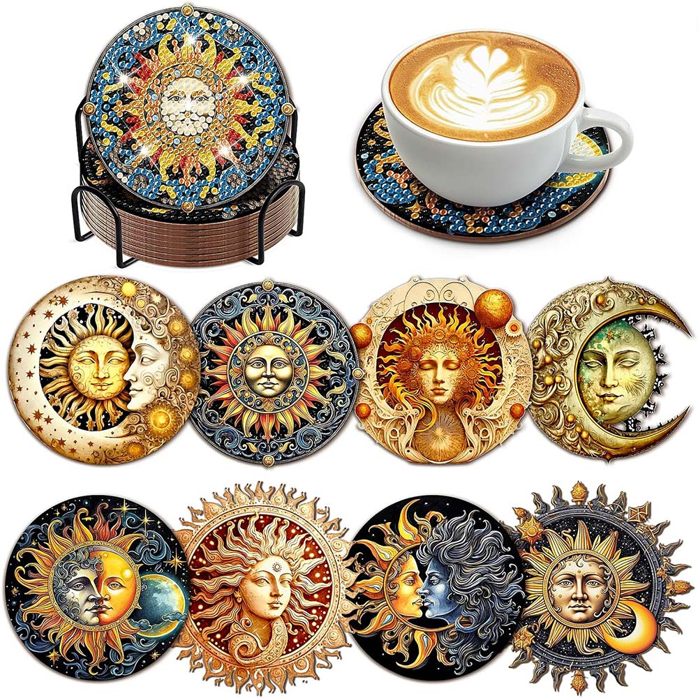 5D Diamond Painting Coaster with Moon