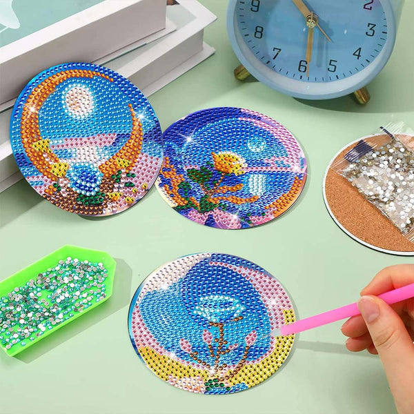 5D Diamond Painting Coaster Moon