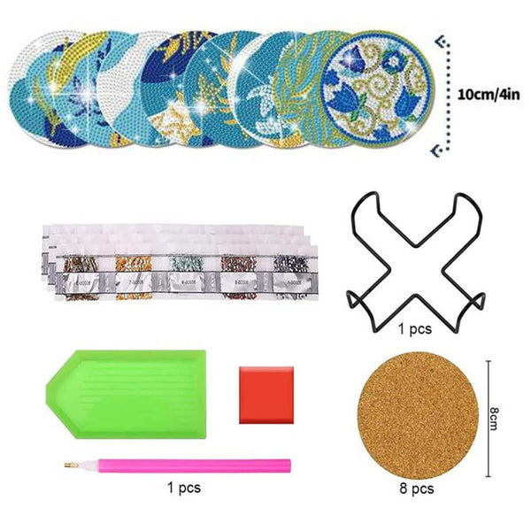 5D Diamond Painting Coaster Plants