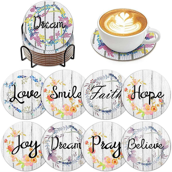 5D Diamond Painting Coaster Positive Words For Every Day