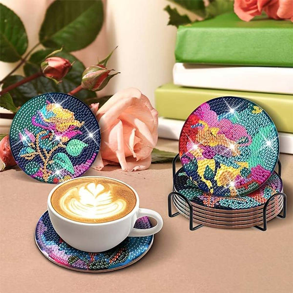 5D Diamond Painting Coaster Roses