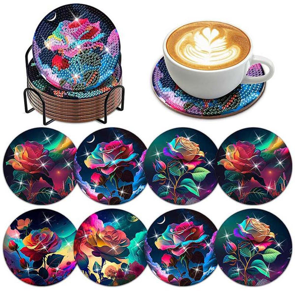 5D Diamond Painting Coaster Roses