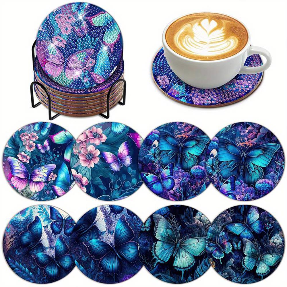 Diamond Painting Coaster Butterflies