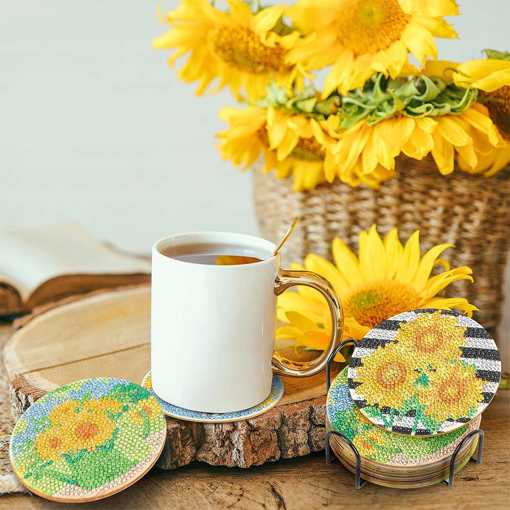 5D Diamond Painting Coaster Sunflowers