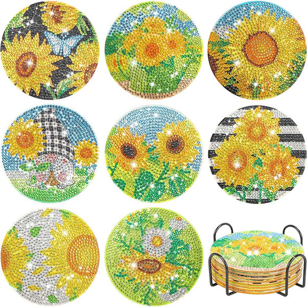5D Diamond Painting Coaster Sunflowers