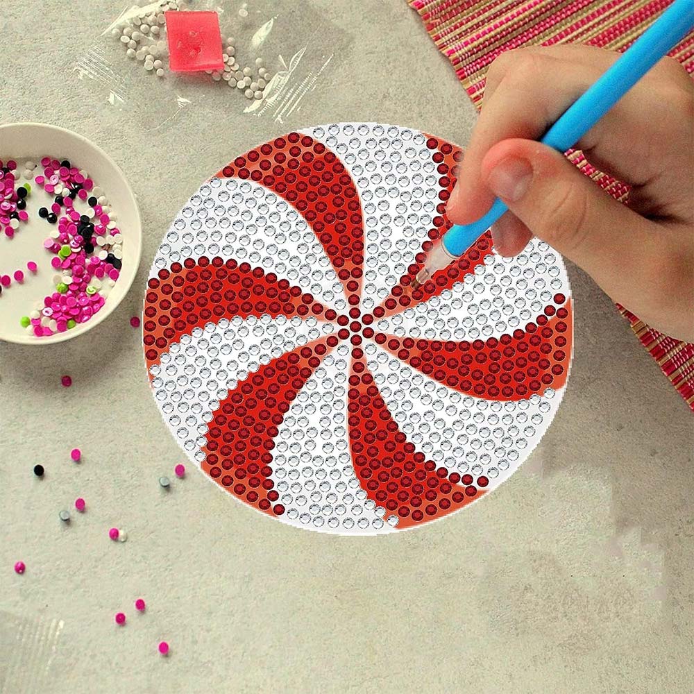 5D Diamond Painting Coaster with Spiral