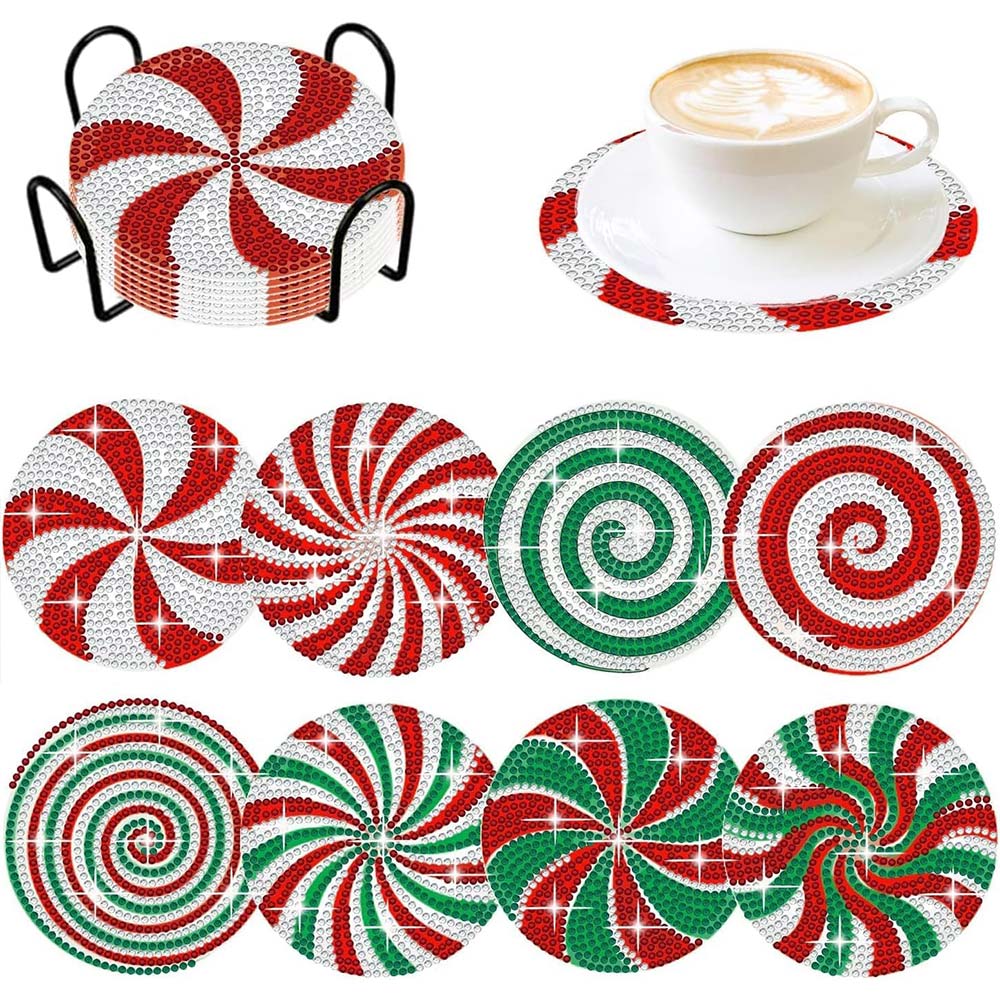 5D Diamond Painting Coaster with Spiral